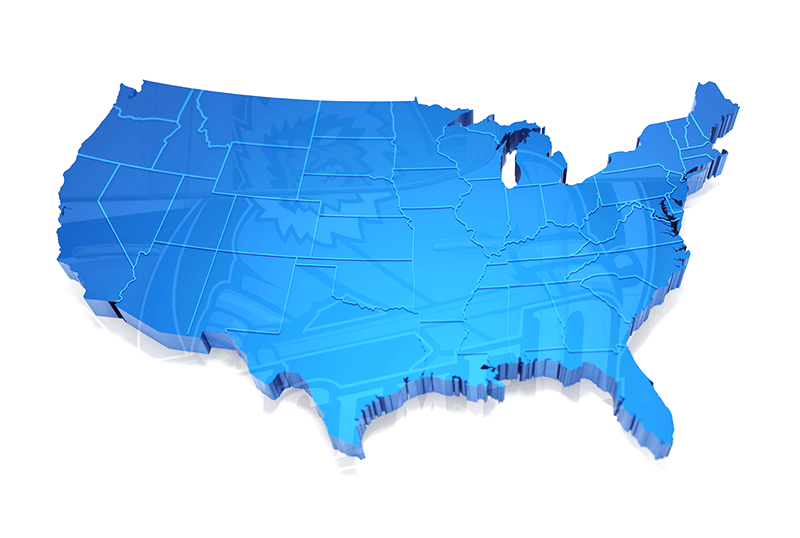 Nationwide coverage map