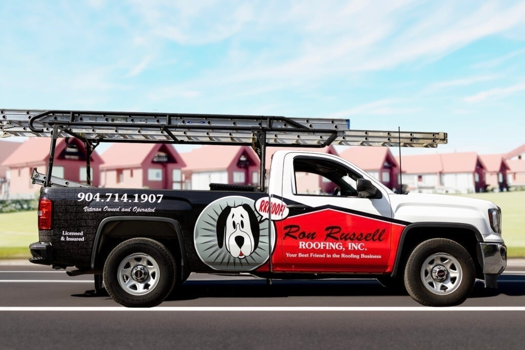 Professional work truck wrap